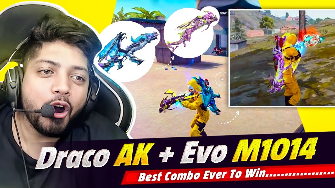 Draco Ak + Evo M1014 Overpower Gameplay 13 Kills With Random Squad- Garena Free Fire