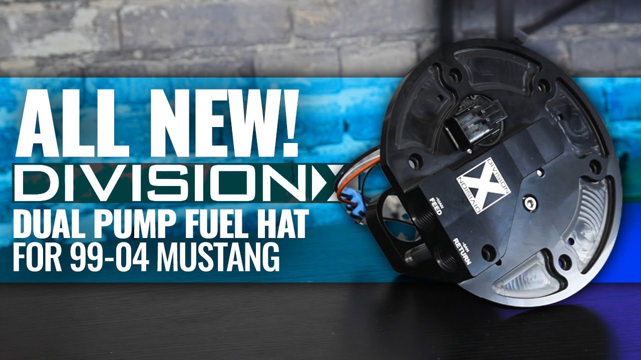 NEW AND IMPROVED! - Division X Dual Pump Fuel Hat for '99-'04 Ford Mustang's