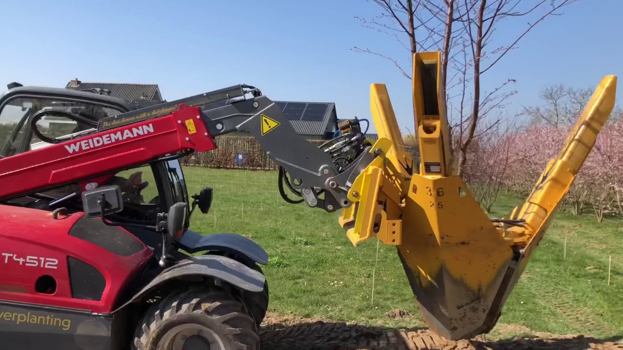 Struiken bomen verplanten machine dutchman tree spade 360