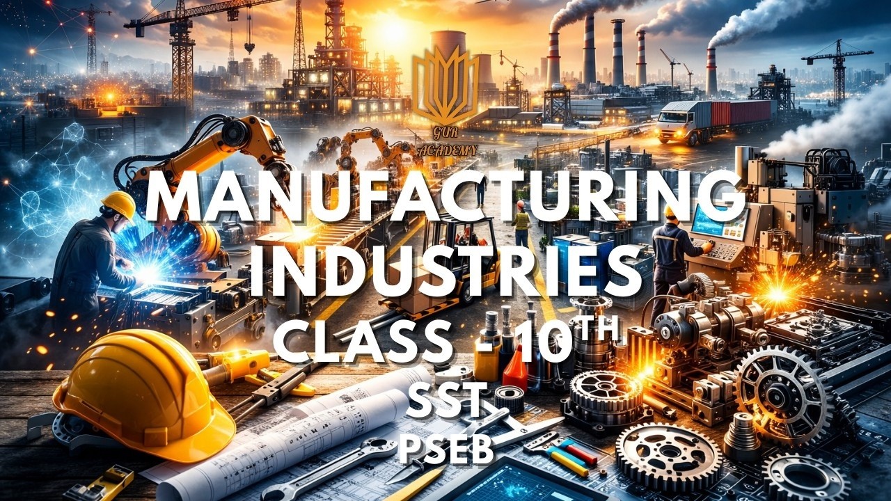 Ch -  6 | Manufacturing Industries | Class - 10th | Geography| SST | PSEB | Gur Academy