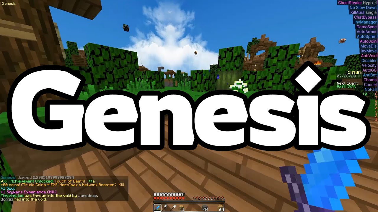 Genesis - Hacking on Hypixel Skywars #1 - [Private Hacked Client]
