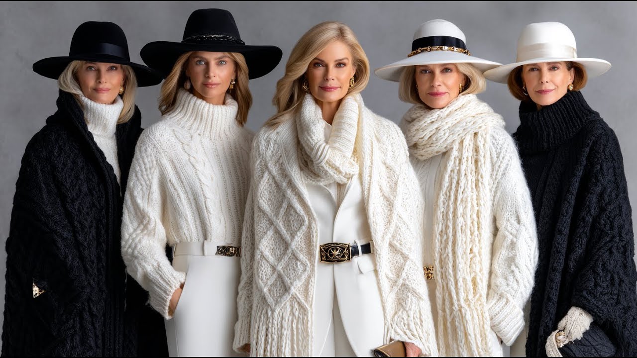Коллекция Ralph Lauren зима 2025/26 | Кашемировые наряды черного и кремового цвета для женщин ста...