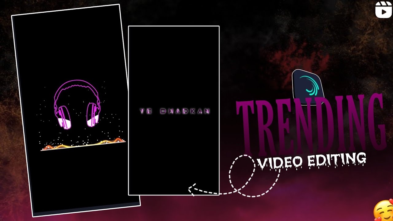 New Trending Instagram Reels Black Screen Lyrics Video Editing | Alight Motion Editing |