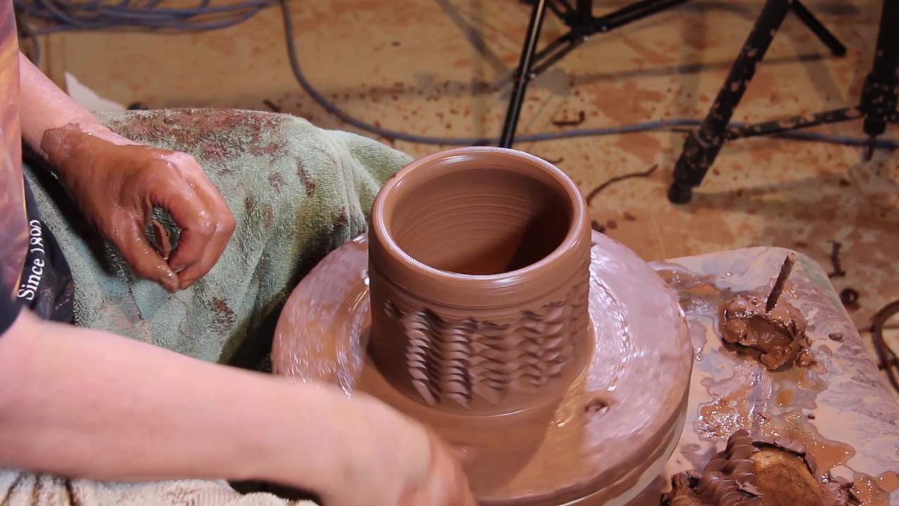 How to Add Texture to a Wheel Thrown Pot - Handmade Tool