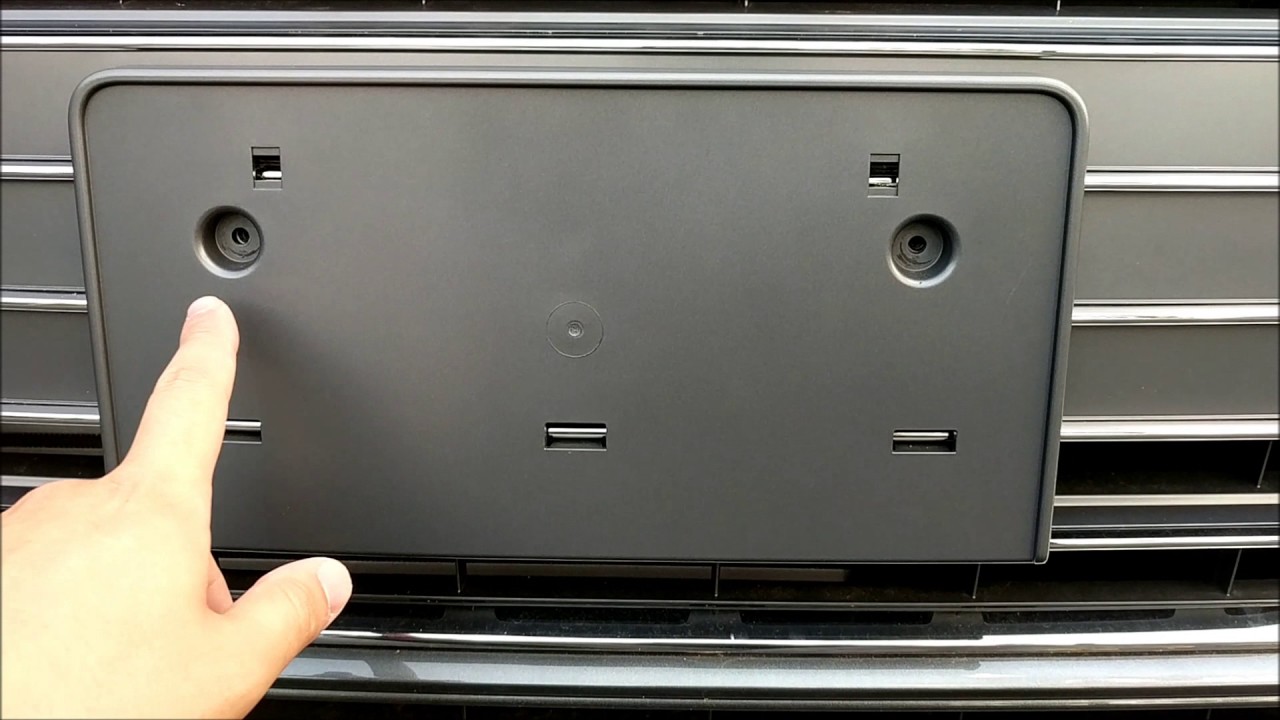 2017 Audi A4 (B9) Front License Plate Bracket Removal