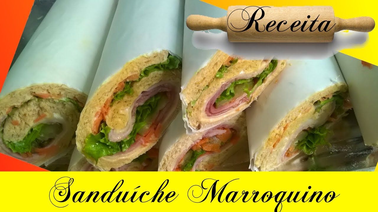 Sanduíche Marroquino - Receita Passo a Passo desde a Fabricação da Massa até o Recheio padaria facil