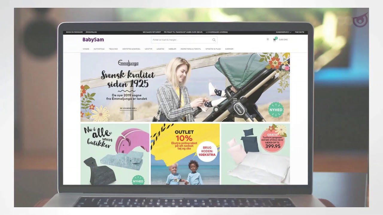 Personalisering af indhold p&aring; babysam.dk