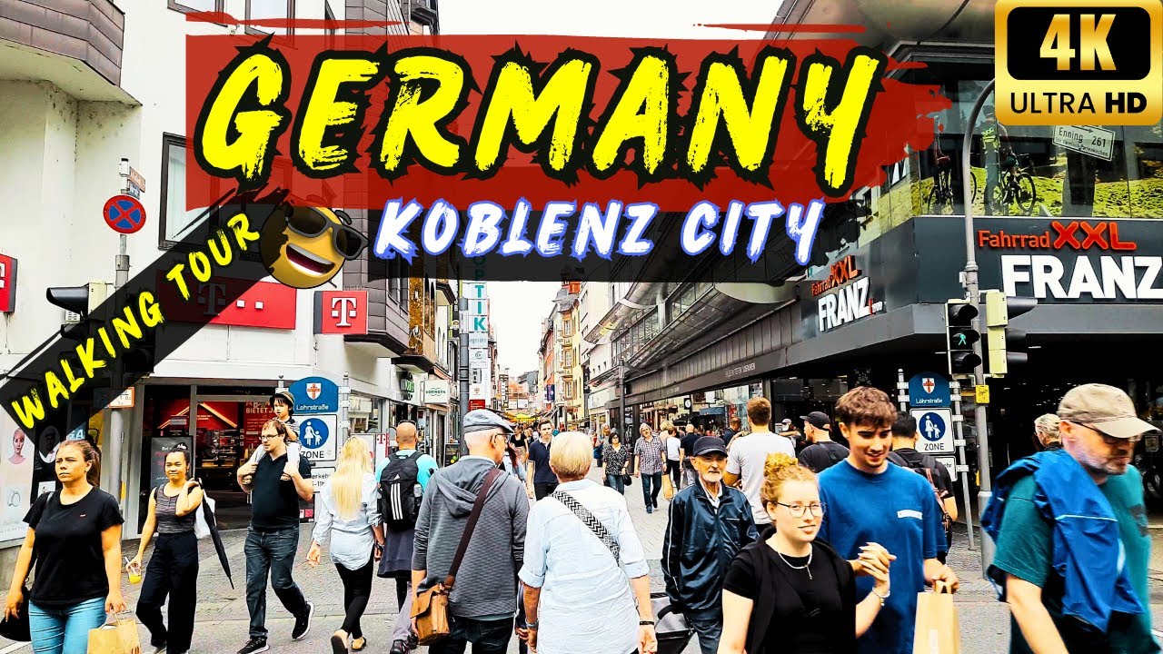 Кобленц Германия | Пешеходная экскурсия | Видео 4К | Тур по Германии