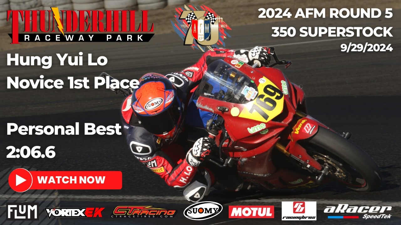 2024 AFM Round 5 | 350 Superstock Novice | Thunderhill East | Yamaha R3