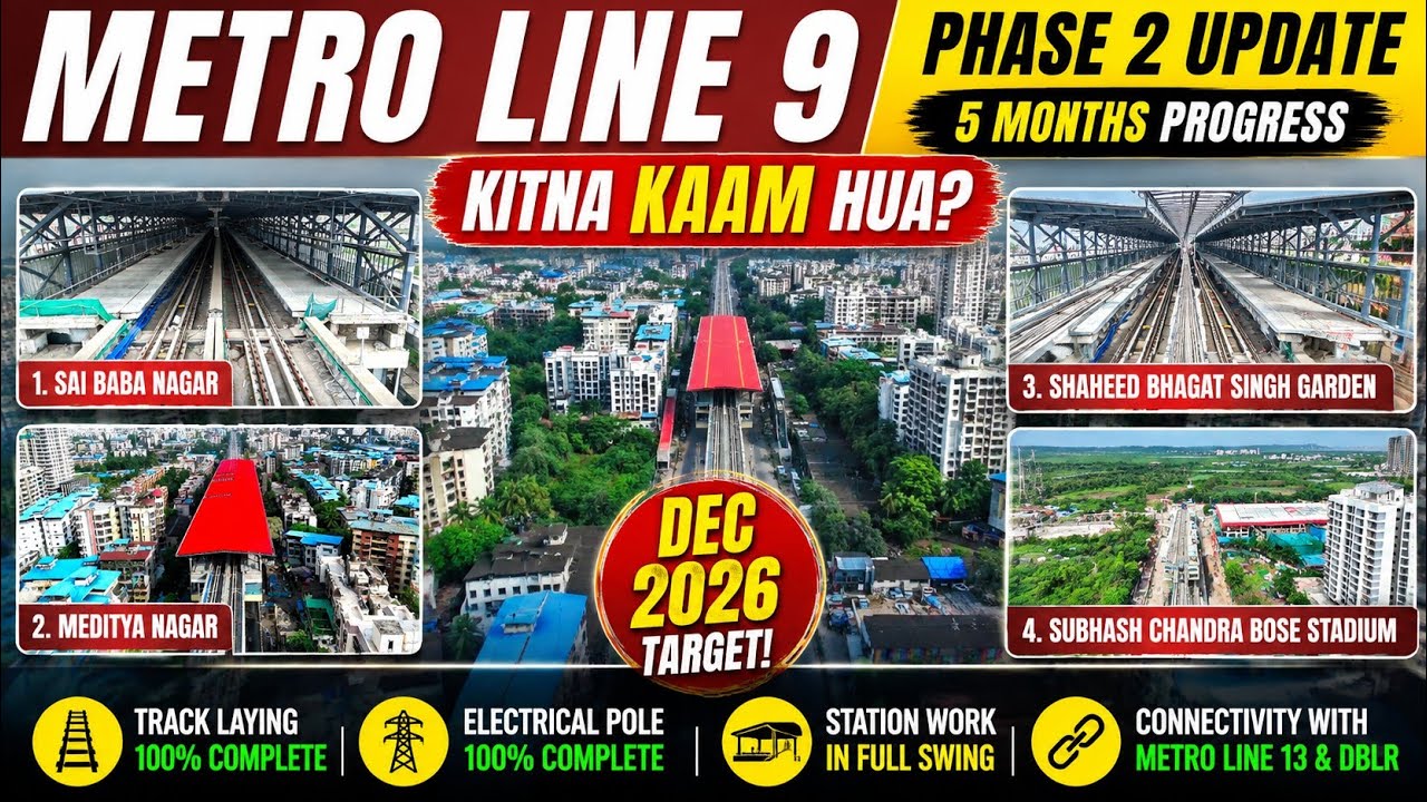 Metro Line 9 Phase 2 Update 2026 | 5 Months Progress | Dahisar to Mira Bhayandar Metro