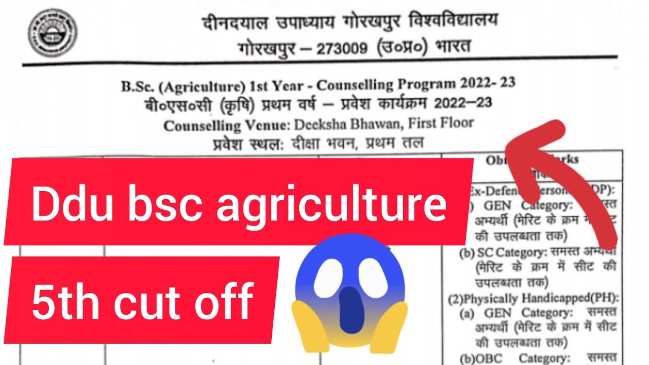 ddu bsc agriculture cut off 2023 | ddu bsc ag cut off_ddu cut-off 2023