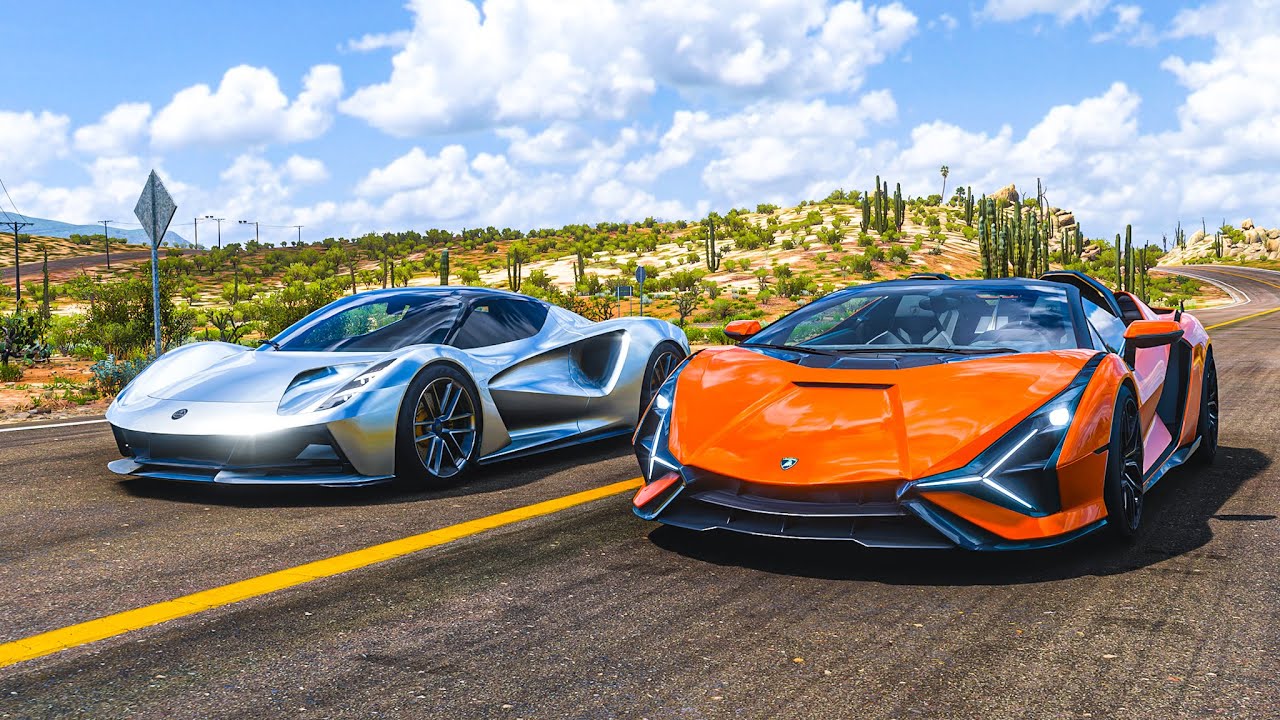 Lamborghini Sian (1500 hp/Twin Turbo) vs Lotus Evija | Forza Horizon 5