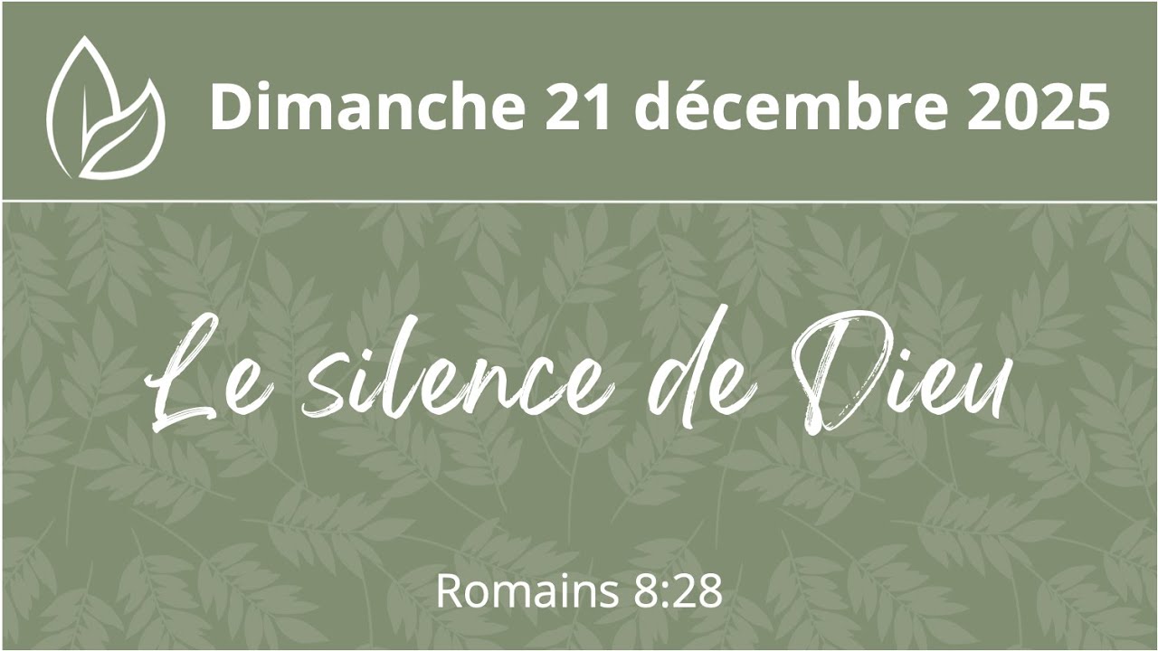 CELR Melun - Dimanche 21 décembre 2025 à 09h00 - Fr Luis Soto -" Le silence de Dieu"