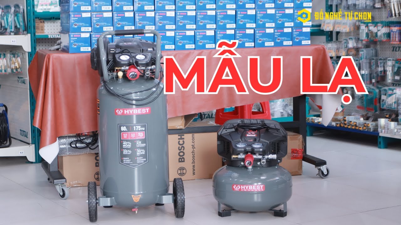 [Mẫu lạ] M&aacute;y n&eacute;n kh&iacute; 60L mẫu mới tại Đồ Nghề Tự Chọn