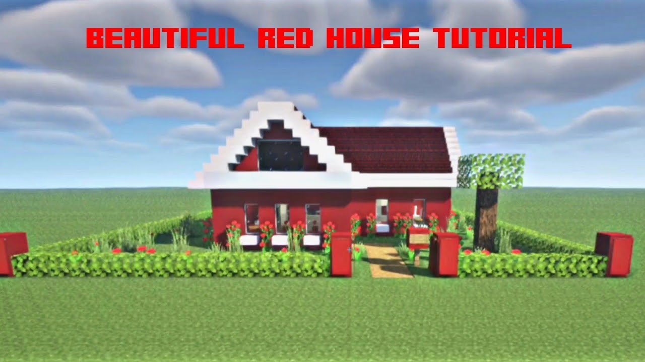 Minecraft Tutorial - Beautiful Red House