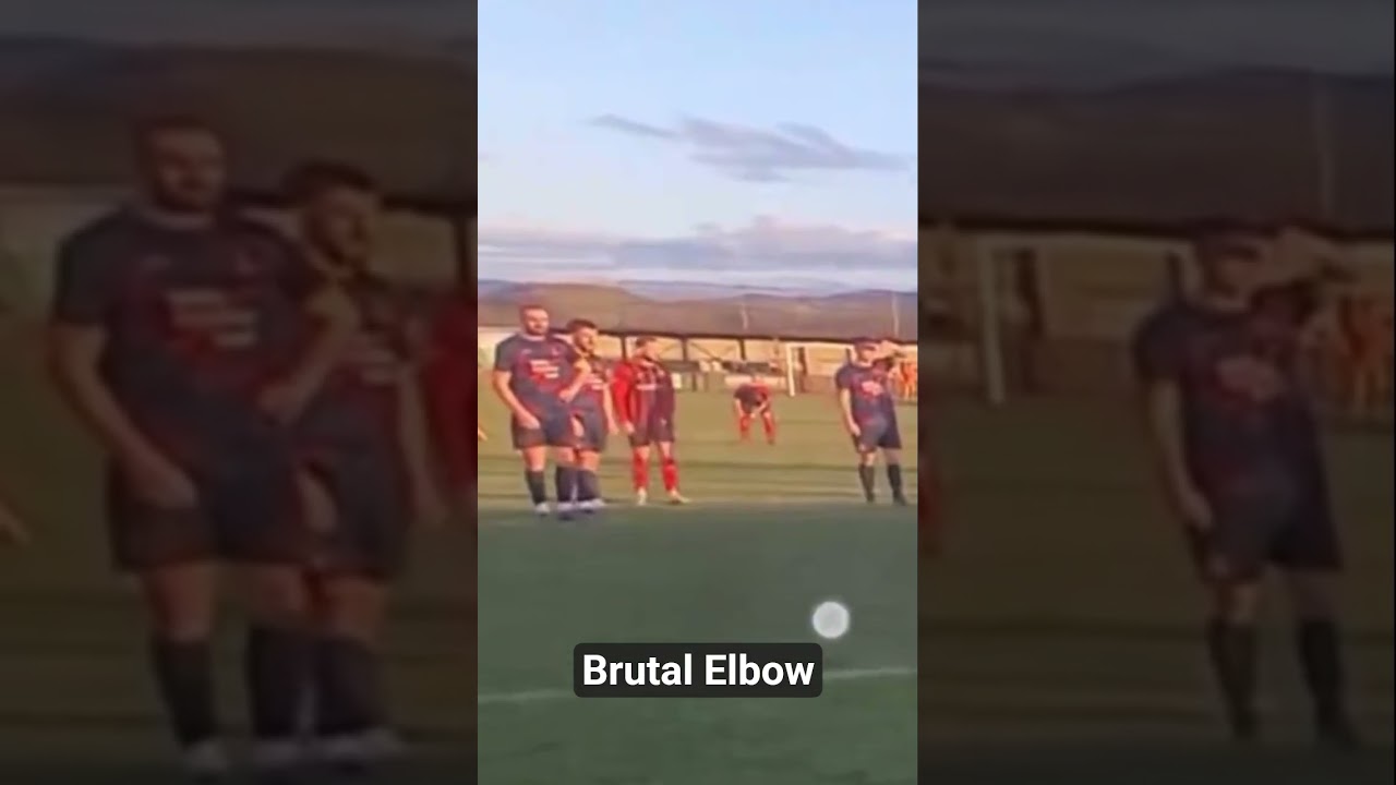 Brutal Elbow in Welsh League Game