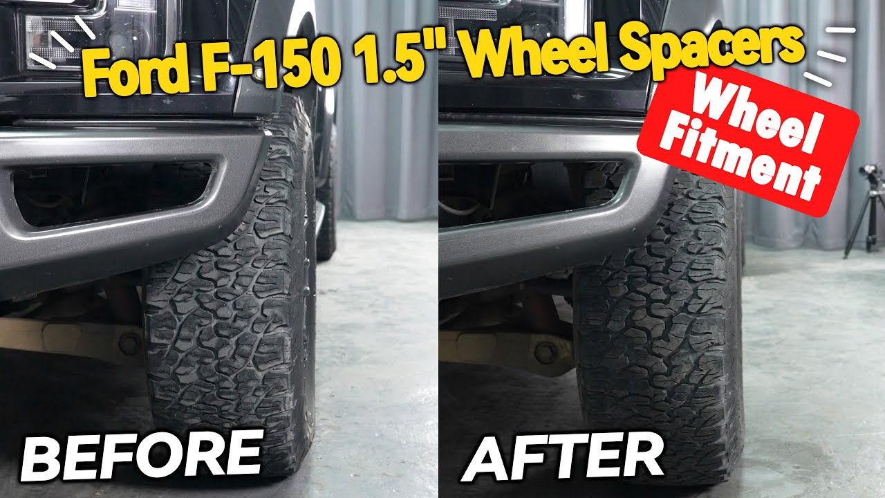 1.5'' Wheel Spacers F150 Before and After - BONOSS Ford Wheel Fitment
