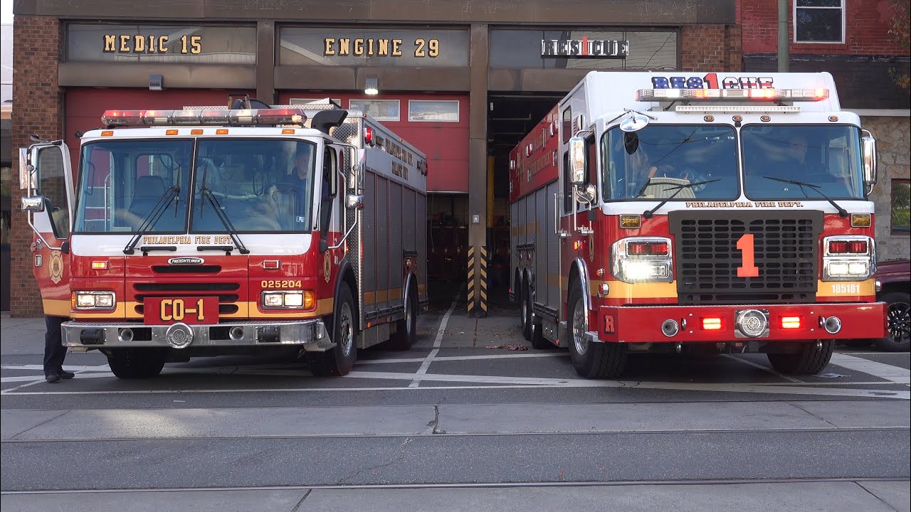 Philadelphia Fire Department Rescue 1 & Collapse Unit 1 Responding 