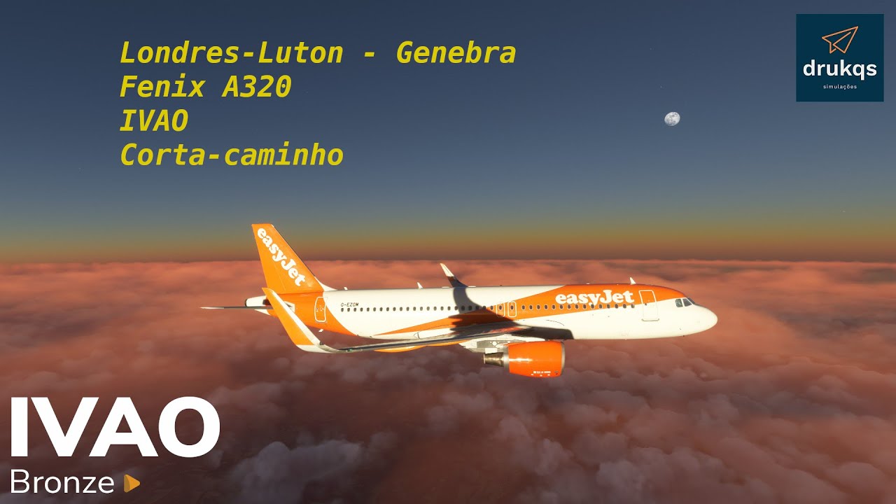 Londres-Luton - Genebra - Fenix A320 - IVAO - Corta-caminho