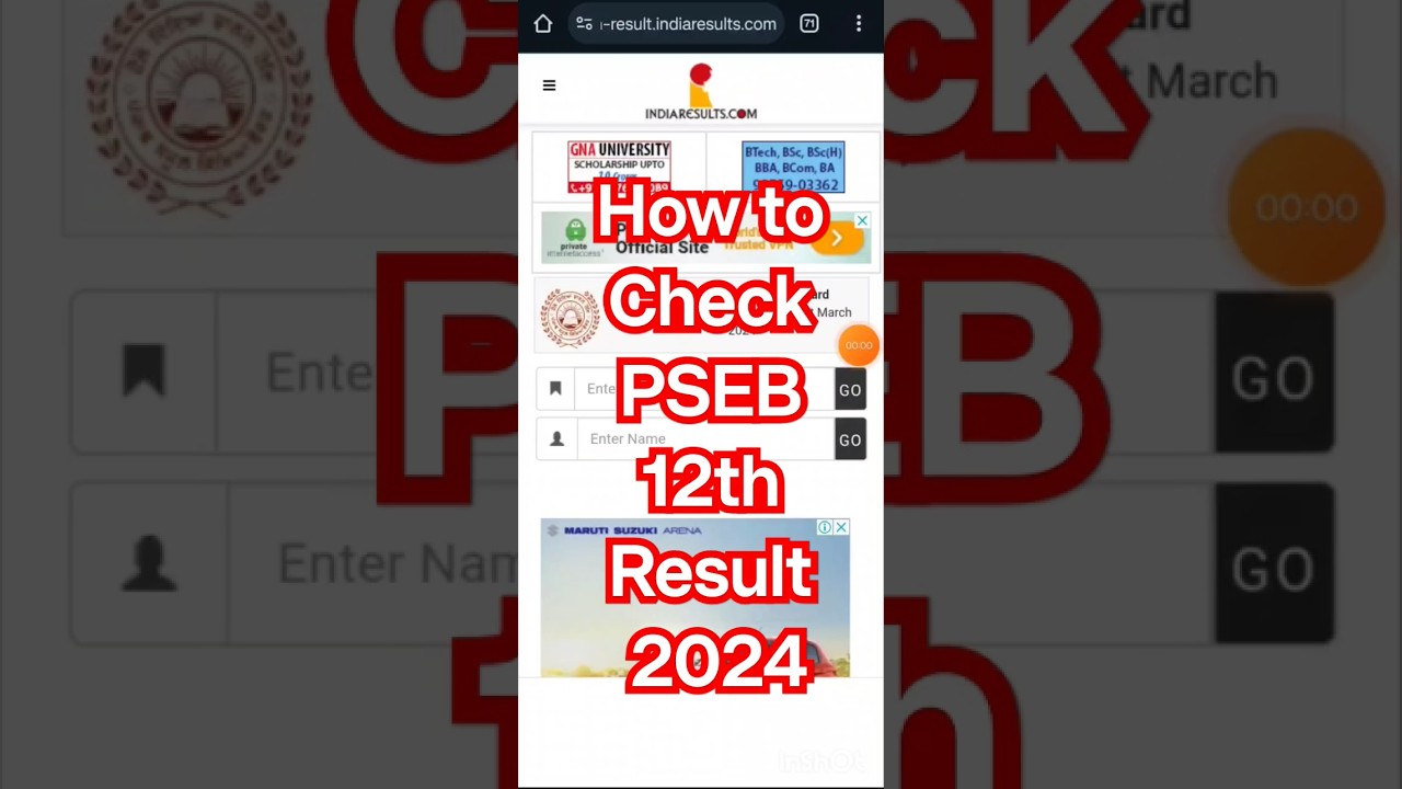 How to check PSEB 12th Result 2024 #pseb12thresult2024