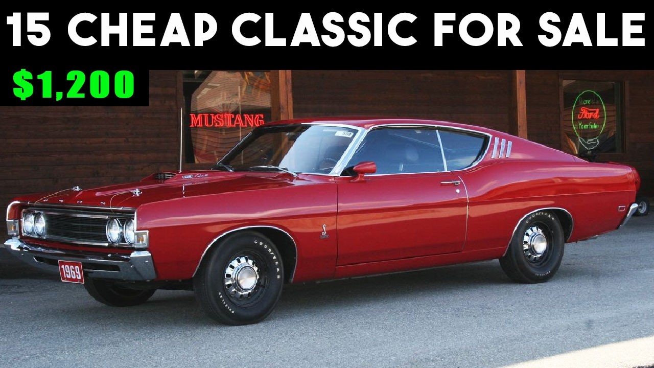 15 классических автомобилей выставлены на продажу по низким ценам. Обнародованы редкие находки.