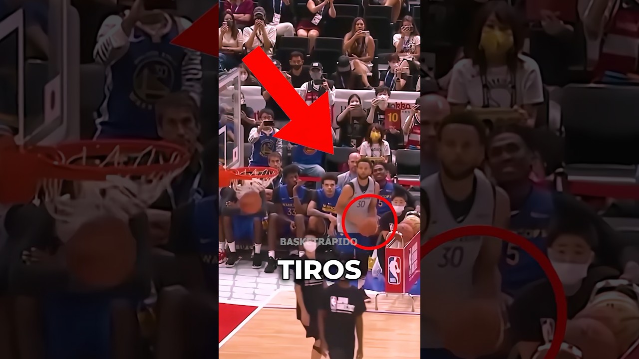 Steph Curry tiro sin MIRAR y esto PAS&Oacute;!😱 #nba #baloncesto #stephencurry #basket