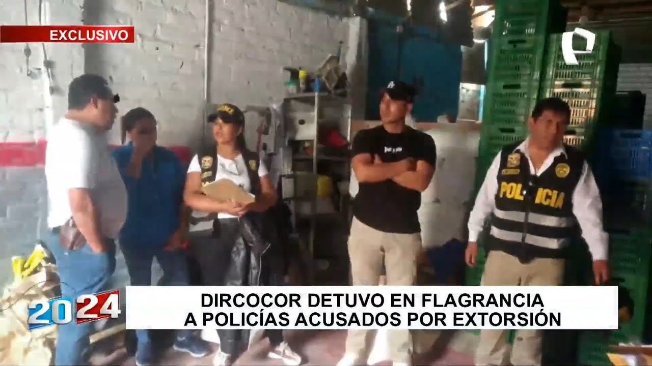 Policías extorsionadores en Perú.
