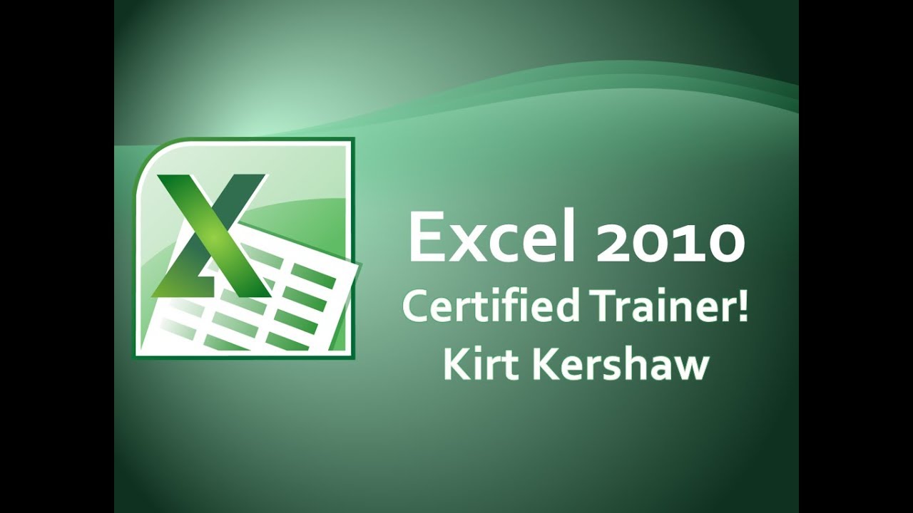 Excel 2010 Getting Started Spreadsheet, Data Entry Training Video
