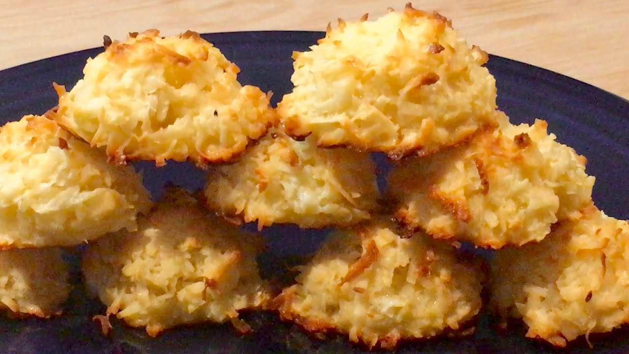 Кокосовые макаруны, два рецепта, с яйцами и без | Кокосовые макаруны с яйцами и без