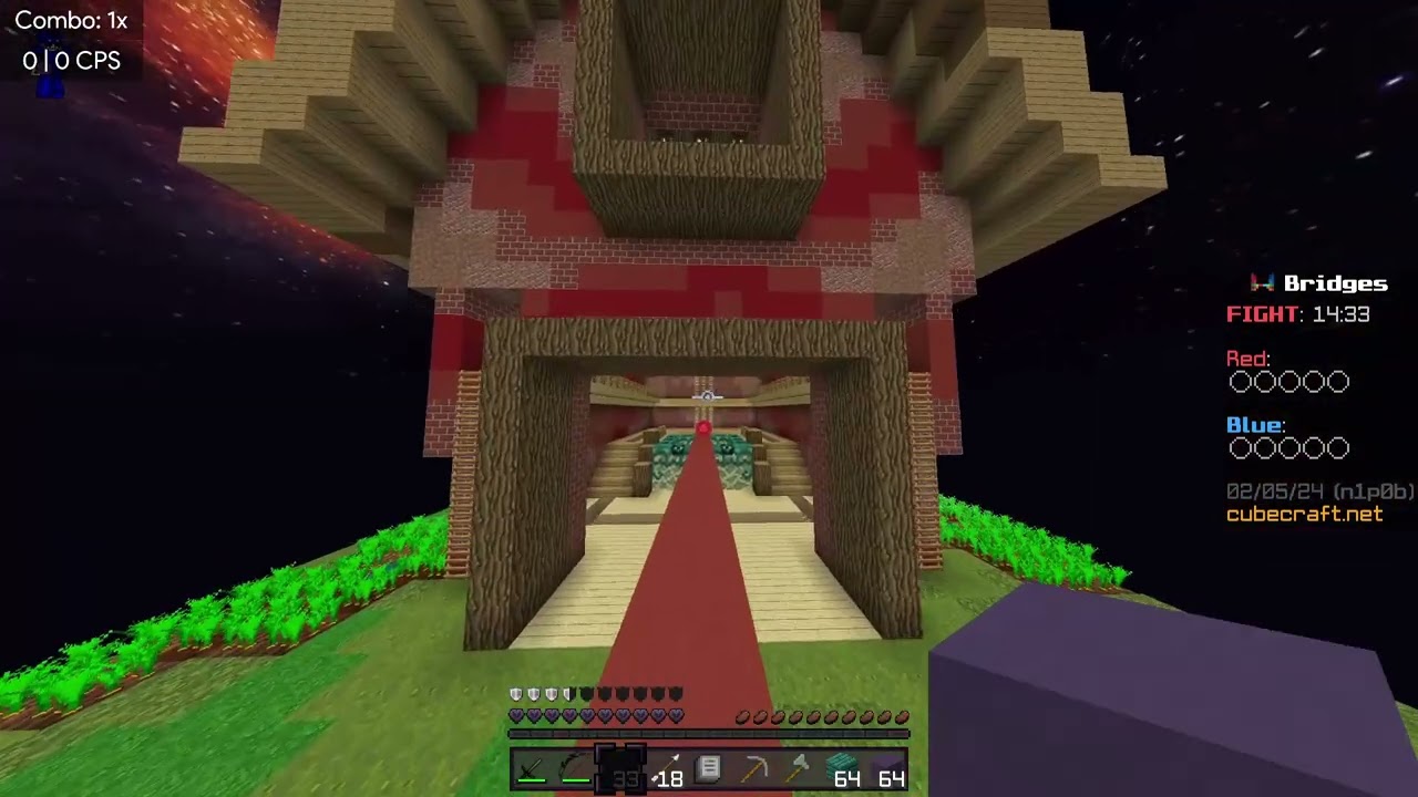 Cubecraft Bridges but its only drag clicking...