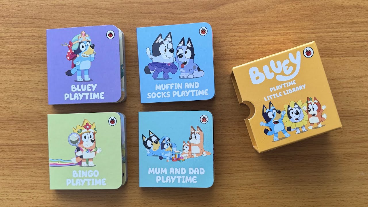 Bluey Playtime Little Library - A Read Aloud 4 Book Box collection for Children and Toddlers