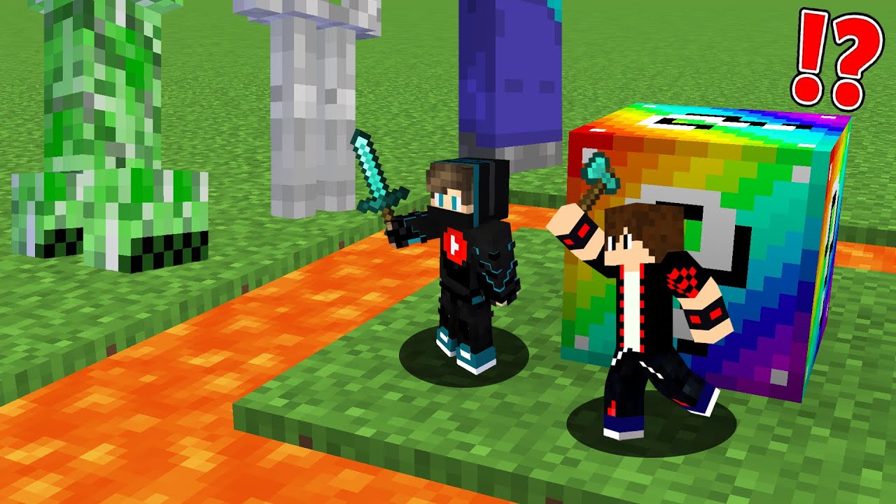ماين كرافت : حماية بلوكة الحظ الملونة من جيش الوحوش العملاقة !!؟ 😱🔥