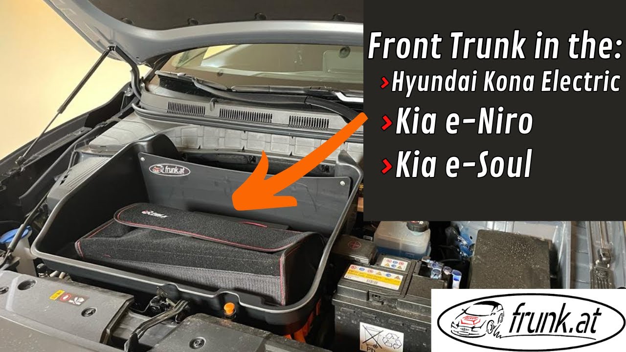 Front Trunk (Frunk) Hyundai Kona Electric, Kia e-Niro & Soul including fire test