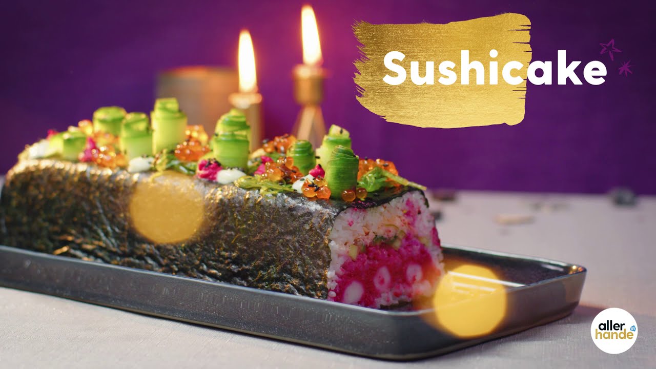 Sushirecepten: sushi-cake &ndash; #kerstrecepten - Allerhande