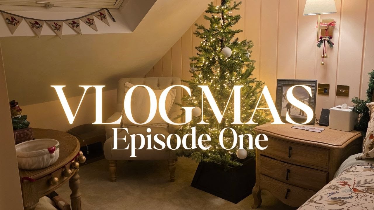 Vlogmas EP 1✨️Chatty vlog- SSHL, launching my Cookie Co, Christmas decs & our Christmas light game!🎄