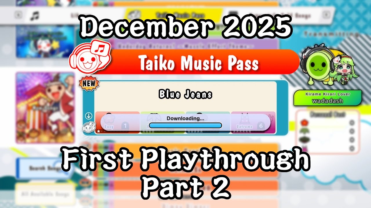 Decemeber 2025 Taiko Music Pass Songs First Playthrough (Part 2)【Taiko no Tatsujin Rhythm Festival】