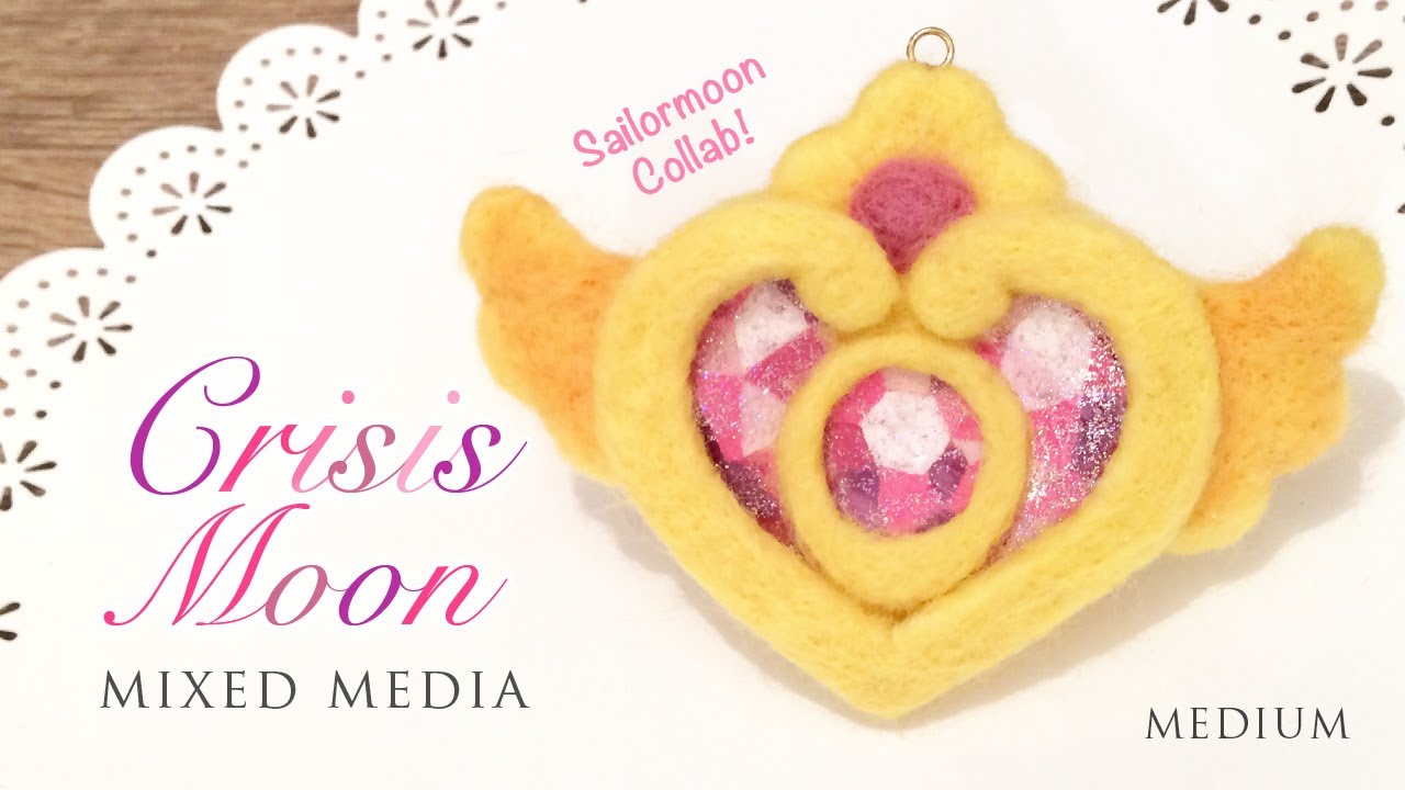 Sailormoon Crisis Moon Needle Felt - Free Template! Collab with Makocinnos