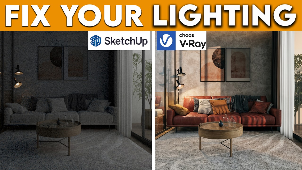 Настройка освещения интерьера V-Ray | SketchUp и V-Ray