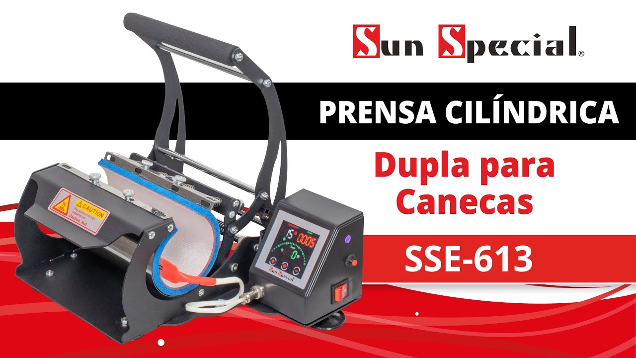 Conheça a Prensa Cilíndrica Dupla para Canecas SSE-613 da Sun Special