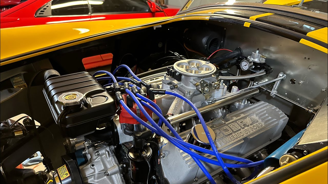 Factory Five Shelby 427 S/C Cobra Roadster - Cooling hoses & custom Ford FE Surge Tank Installation.