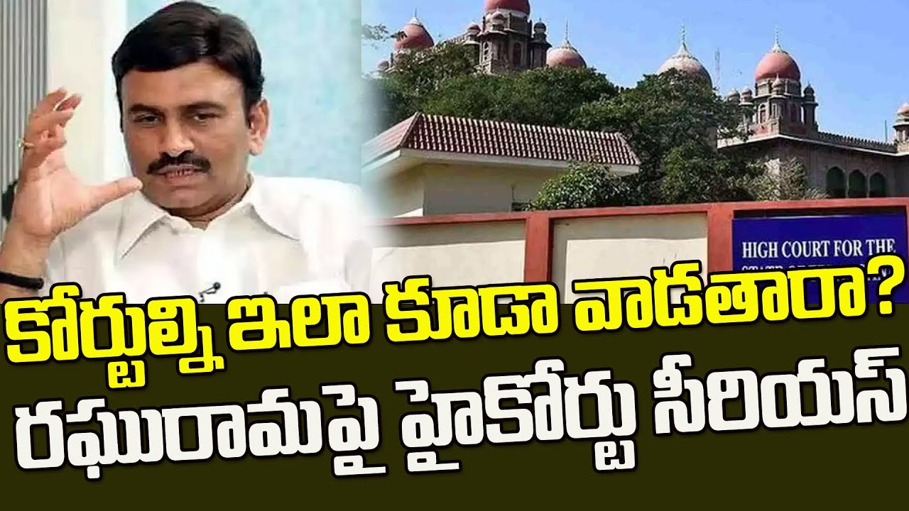 కోర్టుల్ని రాజకీయంకోసం వాడతారా?రఘురామకు హైకోర్టు షాక్| High Court Serious Comments MP Raghurama