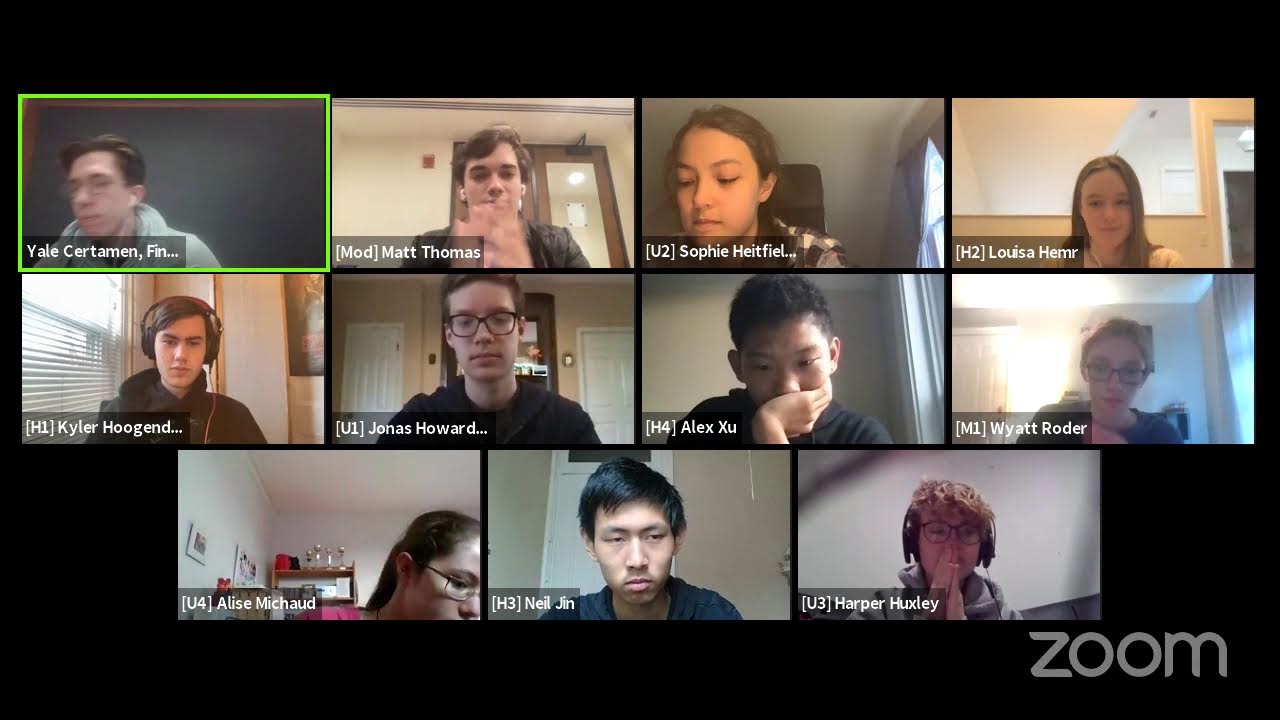 Yale Certamen 2021, Finals