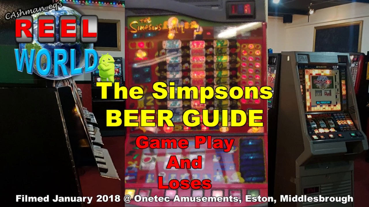 The Simpsons Beer Guide Fruit Machine £5 Jackpot Game Play (Onetec Amusements)