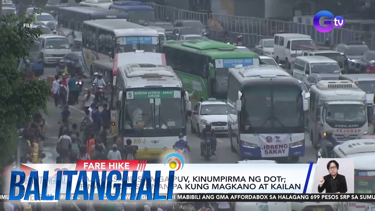 Taas-pasahe sa mga PUV,  kinumpirma ng DOTr | Balitanghali