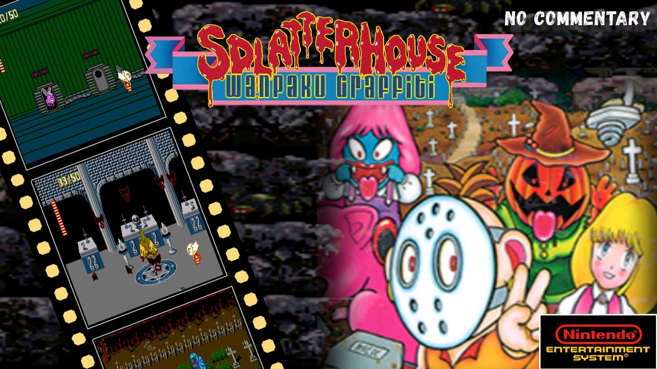 Полное прохождение игры Splatterhouse: Wanpaku Graffiti (Famicom) [Без комментариев]