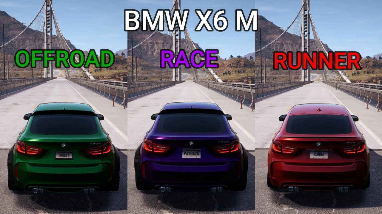 NFS Payback - (OFFROAD vs RACE vs RUNNER) - BMW X6 M - WHICH IS FASTEST !!!
