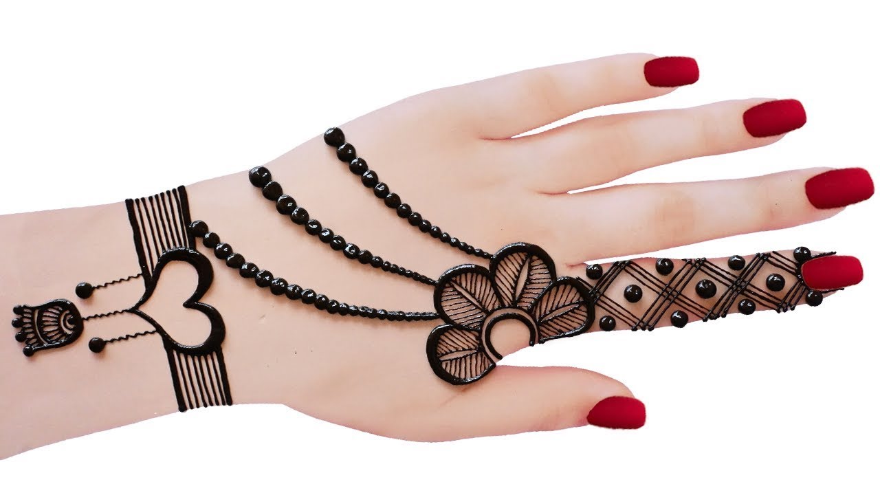 Heart shape Easy Simple Backhand Mehndi design|Stylish Mehndi designs|Mehandi ka design|MehandiHenna