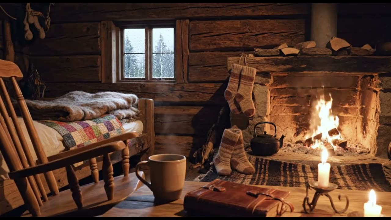 LOG CABIN FIREPLACE | 2 HOURS LOOP | PERFECT FOR DEEP SLEEP & INSOMNIA