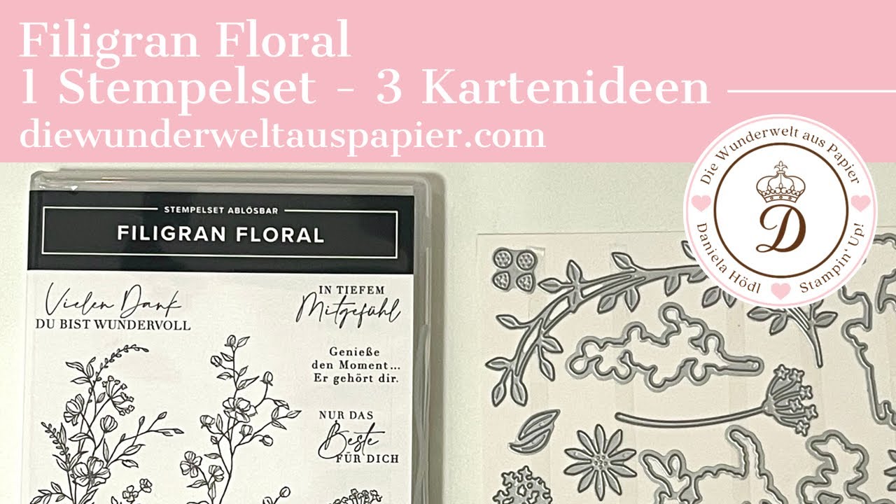 1 Stempelset 3 Ideen | Schritt für Schritt Anleitung | schnelle Karten basteln | #filigranfloral SU