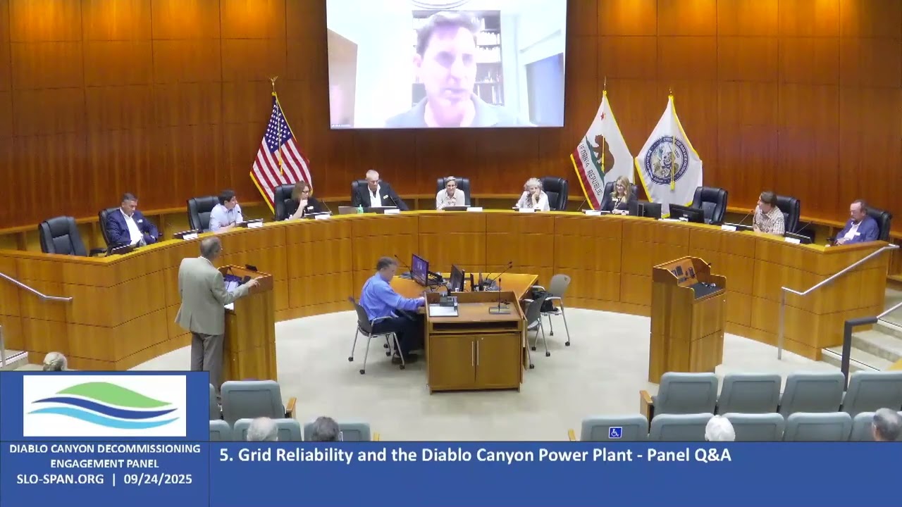 Marc Jacobsen speaking at the Diablo Canyon Decommissioning Engagement Panel